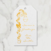 シーズンズグリーツクリスマスホリデーランプポスト ギフトタグ (正面)