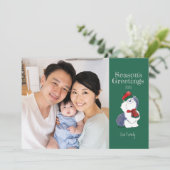 シーズンズグリーツコージーシェプドッグホリデーフラットカード シーズンカード (スタンド正面)