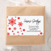 シーズンズグリーツスノーフレークホリデイ住所 シール (インサイチュ)