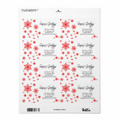 シーズンズグリーツスノーフレークホリデイ住所 シール (フルシート)