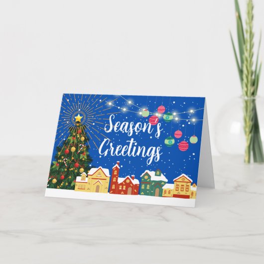 シーズンズグリーツスノーヴィレッジとツリ飾ー シーズンカード (正面)