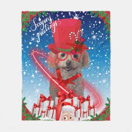 シーズンズグリーツプードルフリースブランケット フリースブランケット