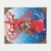 シーズンズグリーツプードルフリースブランケット フリースブランケット (正面(横))