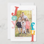 シーズンズグリーツホリデーの楽しいフレームタイポグラフィ シーズンカード (正面)