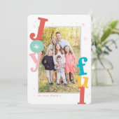 シーズンズグリーツホリデーの楽しいフレームタイポグラフィ シーズンカード (スタンド正面)