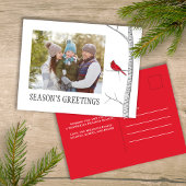 シーズンズグリーツホリデーウィンターレッド（鳥）ショウジョウコウカンチョウ シーズンポストカード