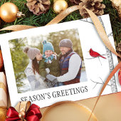 シーズンズグリーツホリデーウィンターレッド（鳥）ショウジョウコウカンチョウ シーズンポストカード