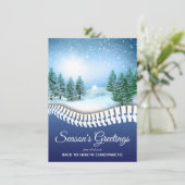 シーズンズグリーティングウィンターシーンブルーカイロプラクティック シーズンカード (スタンド正面)