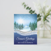 シーズンズグリーティングウィンターシーンブルーカイロプラクティック シーズンポストカード (スタンド正面)