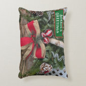 シーズンズグリーティングエバーグリーンブリューズオーナメント アクセントクッション (正面(垂直))