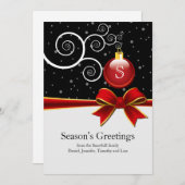 シーズンズグリーティングオーナメント及びリボンフラットカード シーズンカード (正面/裏面)