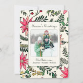 シーズンズグリーティングカスタムフォトフラットホリデーカード シーズンカード (正面)