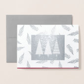 シーズンズグリーティングカスタムラグジュアリー 箔カード (封筒付き正面)