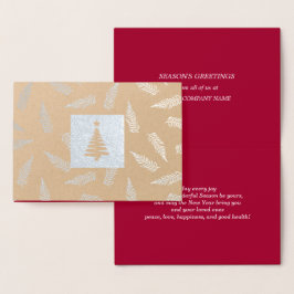 シーズンズグリーティングカスタムラグジュアリー 箔カード