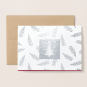 シーズンズグリーティングカスタムラグジュアリー 箔カード (封筒付き正面)