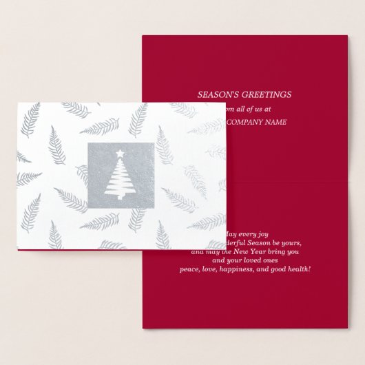 シーズンズグリーティングカスタムラグジュアリー 箔カード (ディスプレー)
