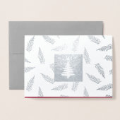 シーズンズグリーティングカスタムラグジュアリー 箔カード (封筒付き正面)