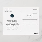 シーズンズグリーティングカントリー素朴パインリースウッド 箔シーズンポストカード (裏面)