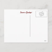 シーズンズグリーティングキツネと雪のクリスマス シーズンポストカード (裏面)