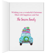 シーズンズグリーティングクラシックカーの水彩 (内側 (右))