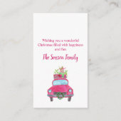 シーズンズグリーティングクラシックカーの水彩 エンクロージャーカード (裏面)