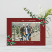 シーズンズグリーティングクラシッククリスマスホリーレッド カード (スタンド正面)