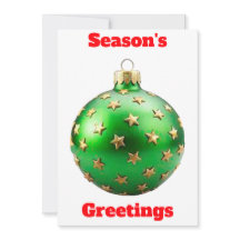 シーズンズグリーティンググリーンオーナメントカード