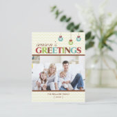 シーズンズグリーティングシェブロンホリデーポストカード シーズンポストカード (スタンド正面)