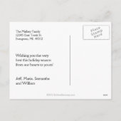 シーズンズグリーティングシェブロンホリデーポストカード シーズンポストカード (裏面)