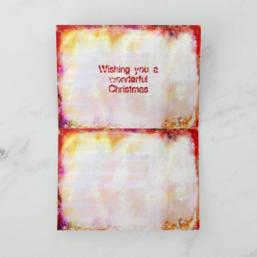 シーズンズグリーティングスグランジスタイルクリスマス カード (内部)