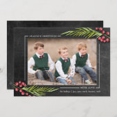 シーズンズグリーティングスシャルクボードフレームホリデーフォト シーズンカード (正面/裏面)