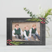 シーズンズグリーティングスシャルクボードフレームホリデーフォト シーズンカード (スタンド正面)