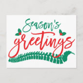 シーズンズグリーティングスパインアンドホリーカイロプラクティック シーズンポストカード (正面)