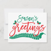 シーズンズグリーティングスパイン&ホリーカイロプラクティック シーズンカード (正面)