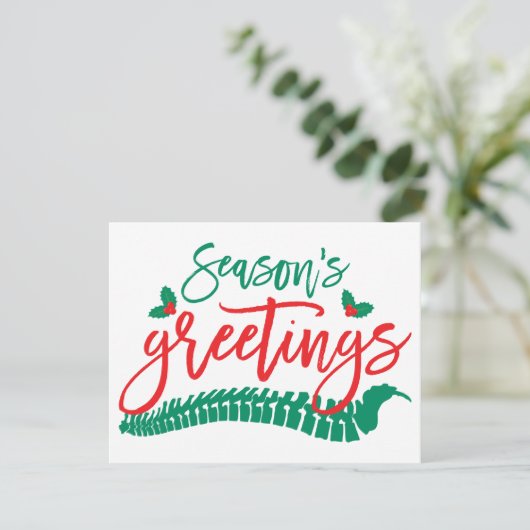 シーズンズグリーティングスパイン&ホリーカイロプラクティック シーズンカード (スタンド正面)