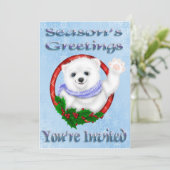 シーズンズグリーティングスポーラーベア招待状 招待状 (スタンド正面)