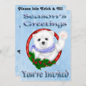 シーズンズグリーティングスポーラーベア招待状 招待状 (正面/裏面)
