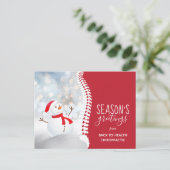 シーズンズグリーティングス雪だるまカイロプラクティック シーズンポストカード (スタンド正面)