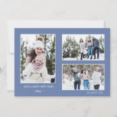 シーズンズグリーティングズファミリーおもしろいフォトホリデーカード 招待状 (裏面)