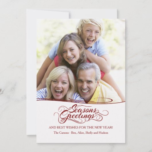 シーズンズグリーティングズフォトホリデーカード シーズンカード (正面)