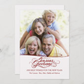 シーズンズグリーティングズフォトホリデーカード シーズンカード (正面/裏面)