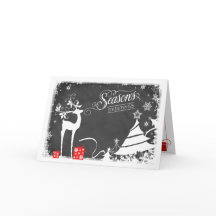シーズンズグリーティングズホリデーカード |チャルクボーフェイクド