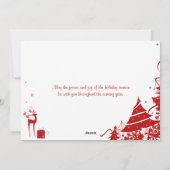 シーズンズグリーティングズホリデーカード |赤、白鹿 シーズンカード (裏面)