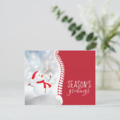 シーズンズグリーティングズ雪だるまスパインカイロプラクティック シーズンカード (スタンド正面)