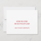 シーズンズグリーティングズ雪だるまスパインカイロプラクティック シーズンカード (裏面)