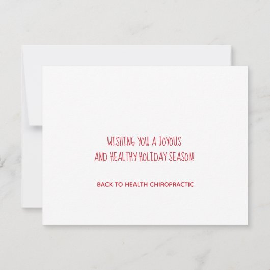 シーズンズグリーティングズ雪だるまスパインカイロプラクティック シーズンカード (裏面)