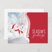 シーズンズグリーティングズ雪だるまスパインカイロプラクティック シーズンカード (正面/裏面)