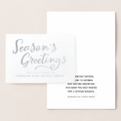 シーズンズグリーティングタイポグラフィ |休日の挨拶 箔カード (ディスプレー)