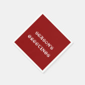 シーズンズグリーティングダークレッドペーパーナプキン スタンダードカクテルナプキン (角)