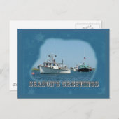 シーズンズグリーティングチャサムハーバーボート シーズンポストカード (正面/裏面)